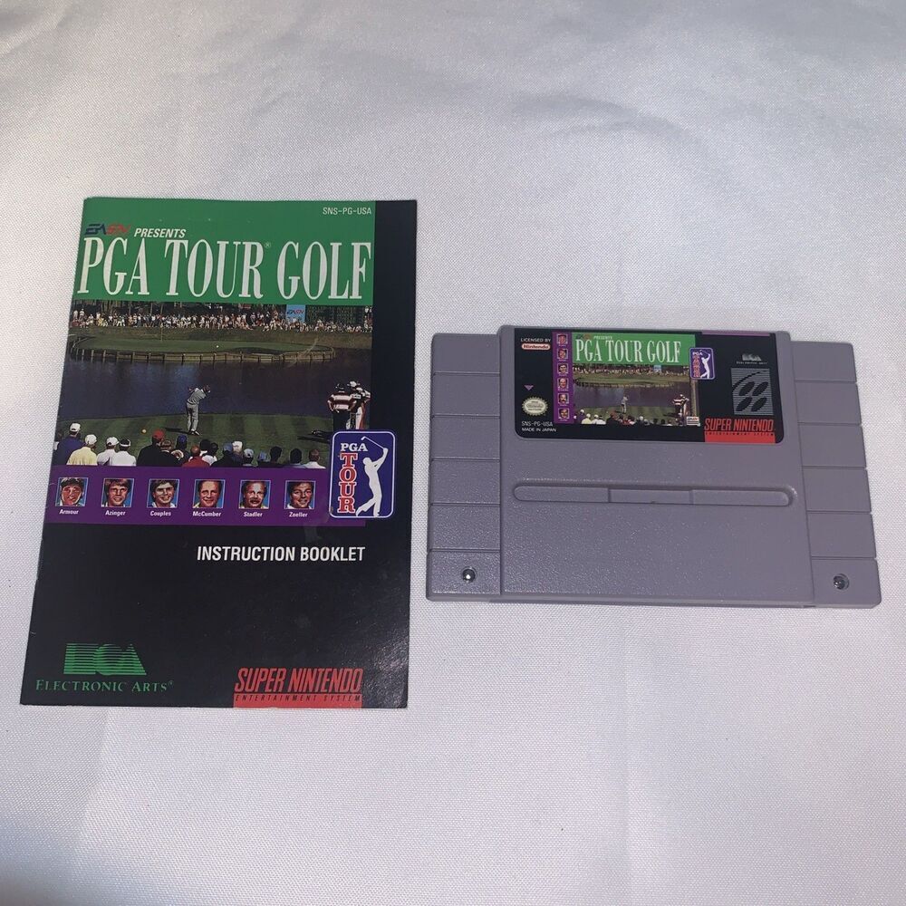 vintage video game PGA Tour Golf (Super Nintendo Entertainment System,1992)SNES